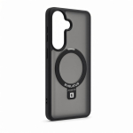 Back panel cover Evelatus Samsung Galaxy S26 Shield Case With MagSafe & Stand Matte Ring Black