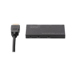 Digitus HDMI jagaja DIGITUS Ultra Slim 1x2, 4K 60Hz 3D HDR, HDCP 2.2, 18 Gbps, Micro USB