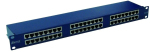 EMITERNET PANEL 19", 48XRJ45 STP CAT.6 (1U) WITH SHELF, BLUE
