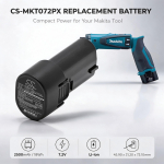 2500 mAh for Makita BL7010,BL7015,194355-4,194356-2