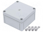 Enclosure: multipurpose | X: 110mm | Y: 110mm | Z: 66mm | PK | light grey