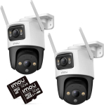 IP-kaamerate komplekt IMOU Cruiser Dual 10MP (5MP + 5MP) koos 32GB m&auml;lukaartidega
