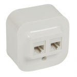Rozete 782428 2xRJ45 UTP Cat.5e balta
