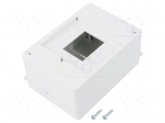 Enclosure: for modular components | IP20 | white | No.of mod: 4 | 400V