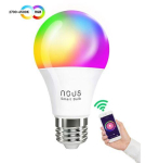Desc lamp Nous  Nous LED E27  230V  9W  810lm  2700K - 6500K  RGB  SMART Wi-Fi  vadams caur aplikaciju  TUYA / Smart Life  P3