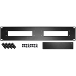 2U rack panel for two Shuttle XPC slim PCs (black)