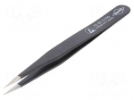 Tweezers | non-magnetic | Blade tip shape: rounded | ESD