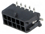 Socket | wire-board | male | Micro-Fit 3.0 | 3mm | PIN: 10 | Glow-Wire