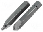 Kit: screwdriver bits | Pcs: 2 | 35mm | Mounting: 1/4" (C6,3mm)
