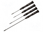 Kit: screwdrivers | Pcs: 4 | Phillips,slot | ESD