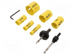 Hole saw set | aluminium,wood,metal,brass,steel,cast iron