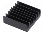 Heatsink: extruded | grilled | BGA | black | L: 29mm | W: 29mm | H: 9.5mm