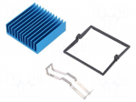 Heatsink: extruded | grilled | BGA | blue | L: 40mm | W: 40mm | H: 12.5mm