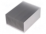 Heatsink: extruded | grilled | natural | L: 100mm | W: 75mm | H: 45mm