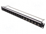 Connector: fiber optic | patch panel | RACK,ST | screw | Size: 19",1U