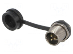 ST12 | socket | male | PIN: 3 | IP67 | 13A | soldering | 250V | 2mm2 | -25&divide;85&deg;C