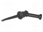 Clip-on probe | hook type | 5A | 60VDC | black | Grip capac: max.2.29mm