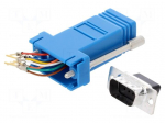 Transition: adapter | RJ45 socket,D-Sub 9pin male | blue