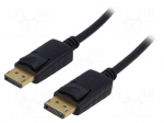 Cable | DisplayPort 1.2 | DisplayPort plug,both sides | 1.8m | black
