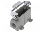 Enclosure: for HDC connectors | size D10A | with latch | angled