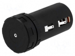 Holder | Leads: soldering lugs | Size: C,R14 | Batt.no: 1 | UL94V-0