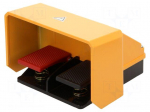 Switch: foot | Stabl.pos: 1 | NC x2 + NO x2 | 15A/250VAC | IP65