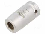 Adapter | Socket size-inch: 1/4" | HEX 1/4" | Overall len: 25mm