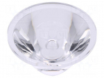 LED lens | round | plexiglass PMMA | transparent | 3&divide;7&deg; | H: 27.4mm