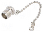 Protection cover | female | straight | chain | Application: TNC plug