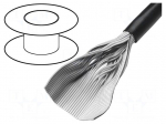 Wire: ribbon | round | 1.27mm | stranded | Cu | unshielded | PVC | black