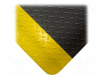 Anti fatigue mat | Width: 0.6m | L: 0.9m | foam,vinyl | black | Thk: 15mm