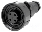 Connector: circular | plug | female | PIN: 4 | 10A | 250V | IP68 | UL94V-0