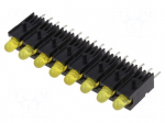 LED | in housing | 2.8mm | No.of diodes: 8 | yellow | 20mA | 60&deg; | 10&divide;20mcd