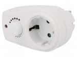 Plug socket strip: supply | 16A | white | 230VAC | Sockets: 1