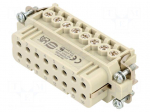 Connector: HDC | contact insert | female | 16A | 250V | Han&reg; A | PIN: 16