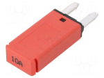 Fuse: fuse | 10A | 14VDC | automotive | 12.45mm | Mini