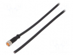 Cable: for sensors/automation | M8 | PIN: 4 | straight | 5m | plug | 60VDC