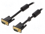 Cable | D-Sub 15pin HD plug,both sides | shielded twofold | black