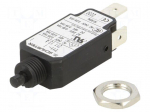 Circuit breaker | Urated: 240VAC | 48VDC | 13A | SPST | Poles: 1 | screw