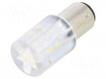 LED lamp | white | BA15D,T20 | 24VDC | 24VAC | plastic | -20&divide;60&deg;C