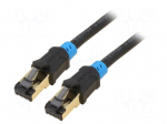 Patch cord | S/FTP | Cat: 6 | RJ45 plug,both sides | Cu | 30m | PVC | black