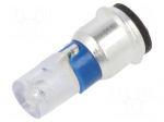 LED lamp | blue | SX3s | 24&divide;28VDC | No.of diodes: 1 | 3mm | -40&divide;85&deg;C