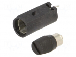 Fuse holder | THT | 5x20mm | 6.3A | polyamide 6.6 | Pitch: 7.5mm | black
