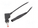 Test lead | 19A | banana plug 4mm,angular banana plug 4mm | Len: 1m