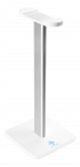 Headphone stand DELTACO GAMING WHITE LINE WA80, aluminum pole, white / GAM-071-W
