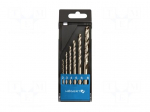 Drill set | for metal | &Oslash;: 2mm,3mm,4mm,5mm,6mm,8mm | M2 steel | 6pcs.