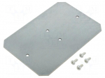 Mounting plate | steel | W: 100mm | L: 146mm | Thk: 2.5mm | Plating: zinc