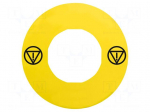 Label | Harmony XB4 | &Oslash;22mm | yellow | Dim: &Oslash;60mm