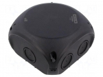 Enclosure: junction box | X: 130mm | Y: 130mm | Z: 77mm | IP66 | black