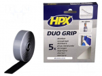 Tape: hook and loop | W: 25mm | L: 2m | Thk: 5.4mm | black | max.93&deg;C